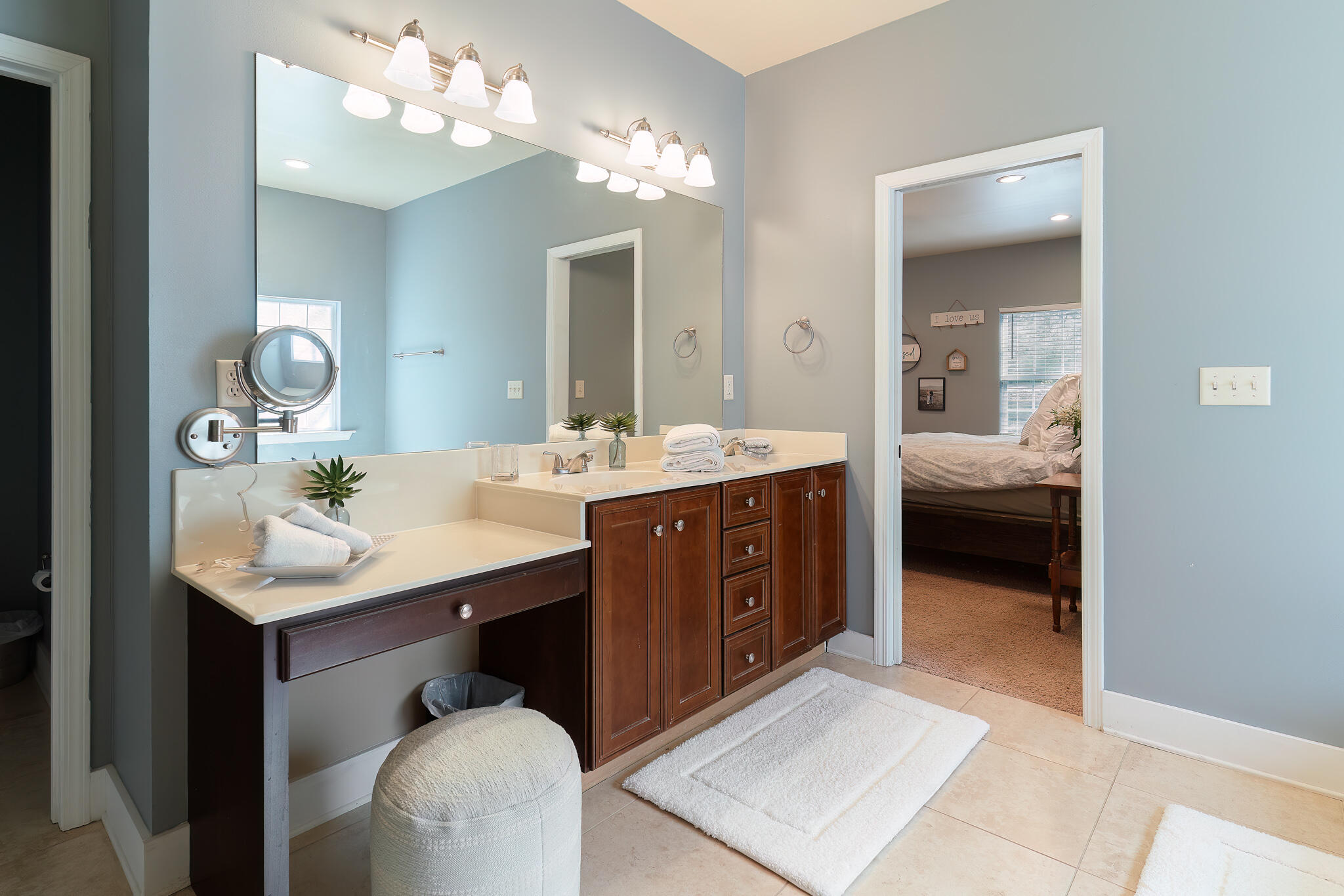 4353 Poverty Creek Road Crestview, FL 32539 - Photo 24 of 43 a en suite bathroom with a sink double vanity and a mirror