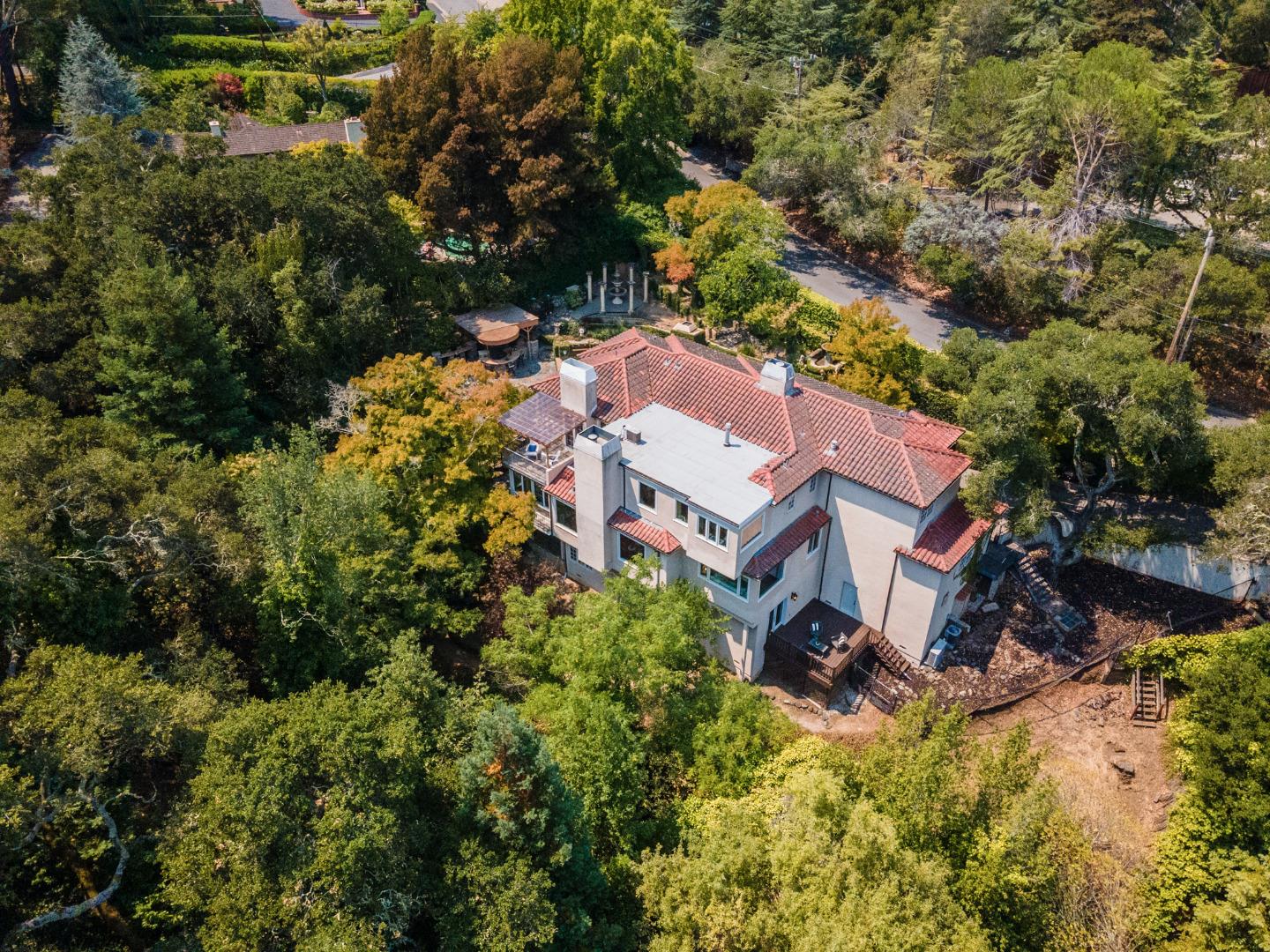 843 Chiltern Road Hillsborough, CA 94010 - Photo 89 of 94 an aerial view of a house with a yard