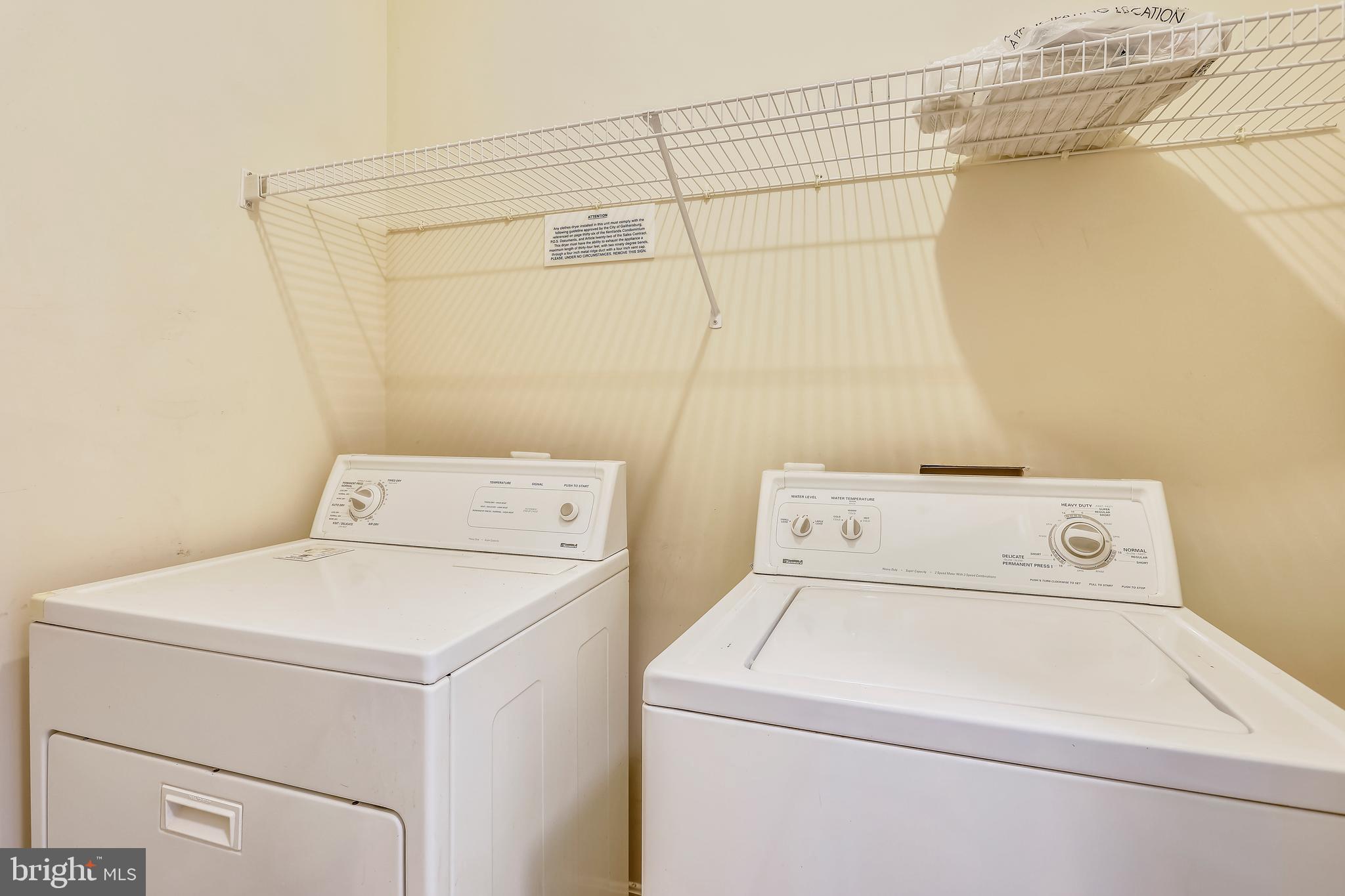 120 Chevy Chase Street, Unit 405 Gaithersburg, MD 20878 - Photo 23 of 34 Separate Laundry Room w/ Full Sized Washer & Dryer