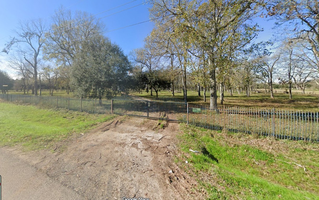 a view of backyard with green space
