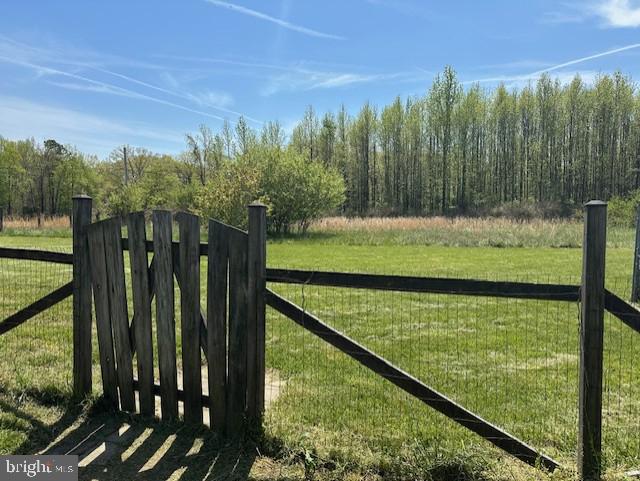 Fenced backyard