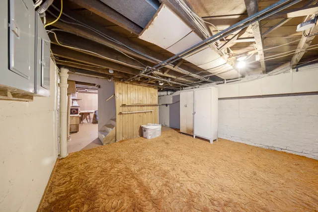 a view of a room with refrigerator
