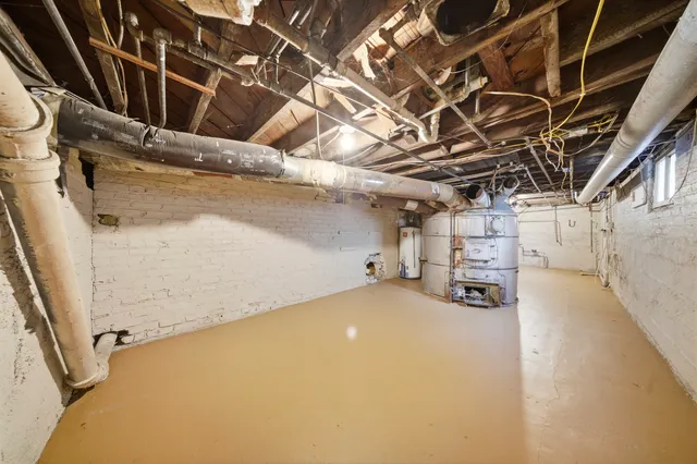 a view of a room with racks