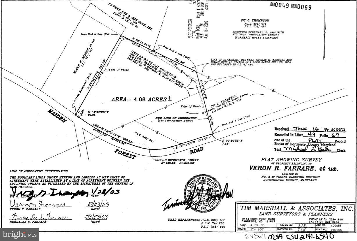4804 Maiden Forest Road Rhodesdale, MD 21659 - Photo 41 of 41 Plat/Survey