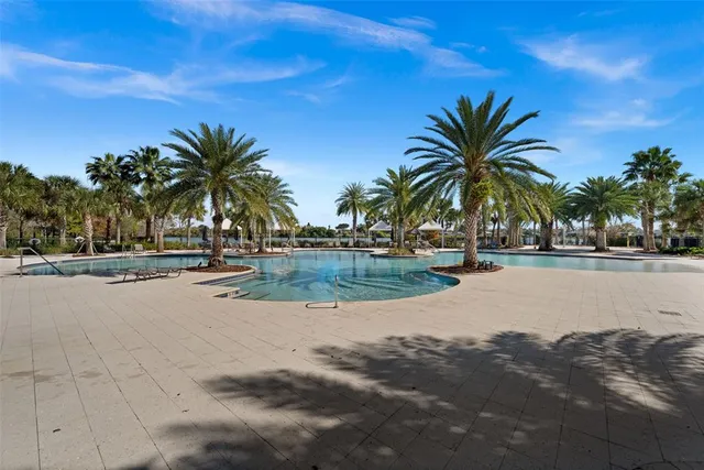 a view of outdoor space with swimming pool