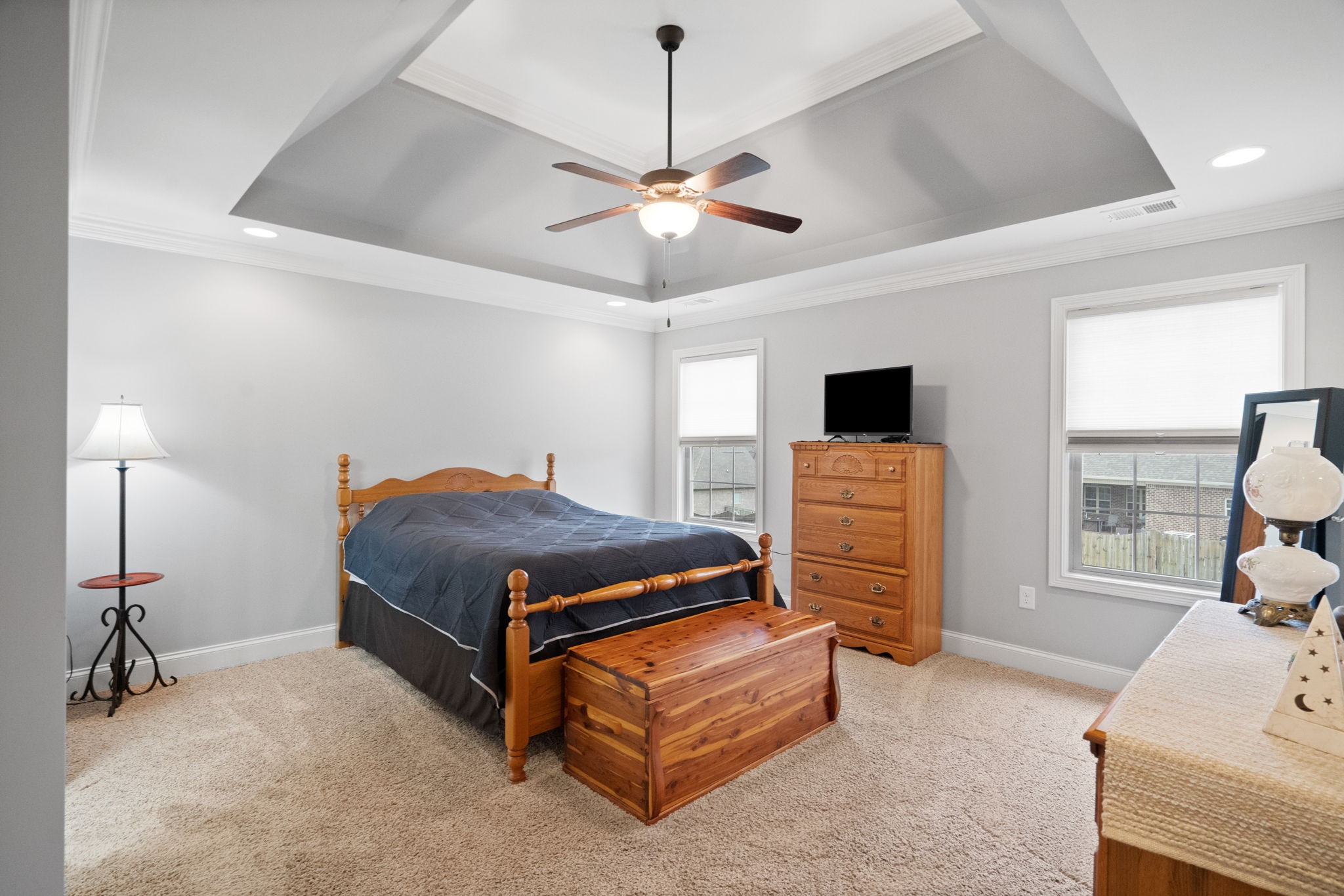 48 Harbor Pointe Lebanon, TN 37087 - Photo 15 of 28 a bedroom with a bed and a flat screen tv