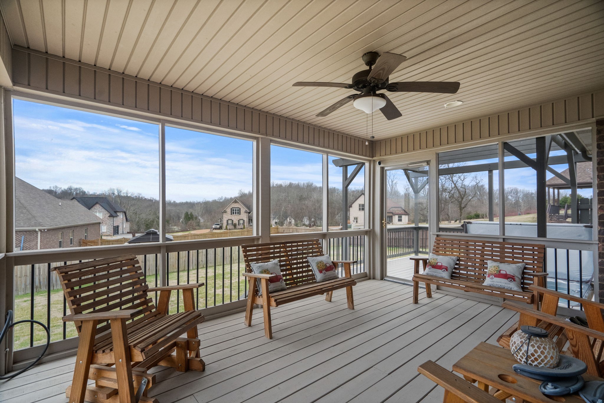 48 Harbor Pointe Lebanon, TN 37087 - Photo 23 of 28 a view of a patio with a table chairs and wooden floor