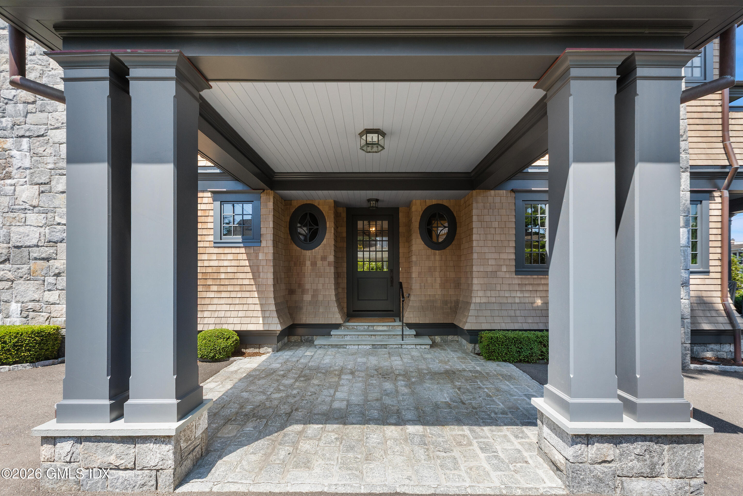 203 Shore Road Old Greenwich, CT 06870 - Photo 8 of 46 Porte-Cochere Entry