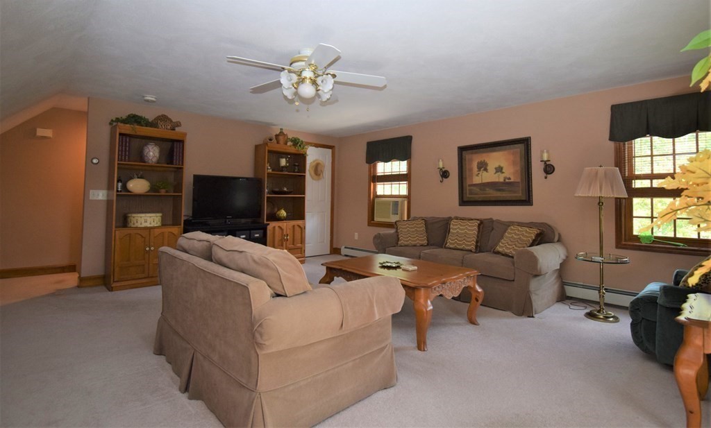 27 Exeter Road Kingston, NH 03848 - Photo 24 of 37 a living room with furniture and a flat screen tv