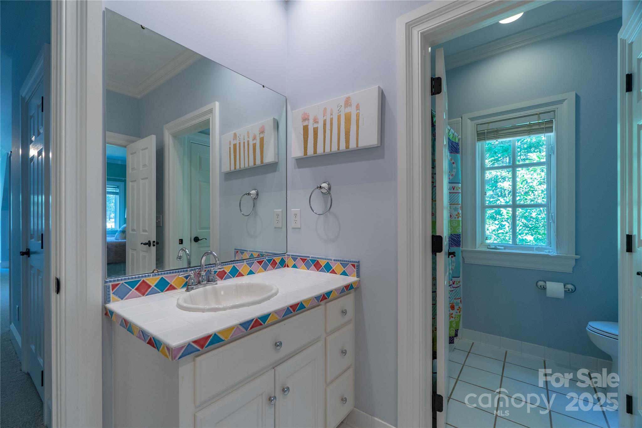 19002 Meta Road Cornelius, NC 28031 - Photo 27 of 48 a bathroom with a sink vanity and mirror