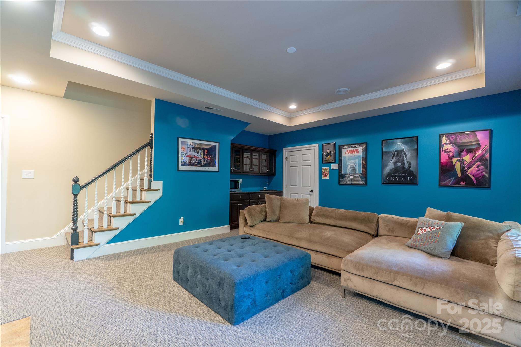 19002 Meta Road Cornelius, NC 28031 - Photo 36 of 48 a living room with furniture and a stairs