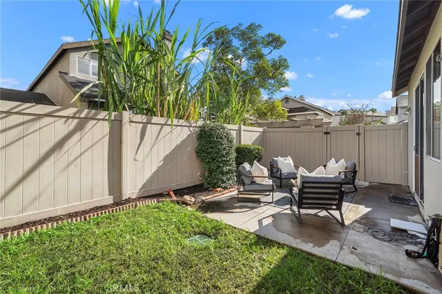 a view of a outdoor seating area with furniture