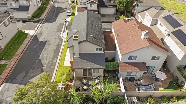 an aerial view of multiple house