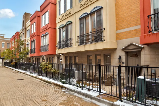 a view of a building with a street view