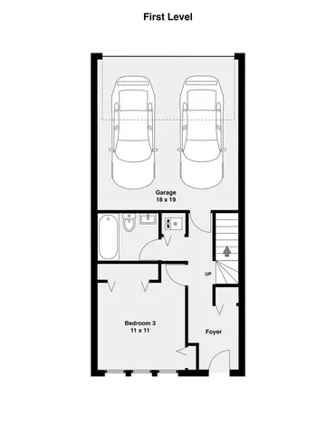 a picture of a bench in front of a door