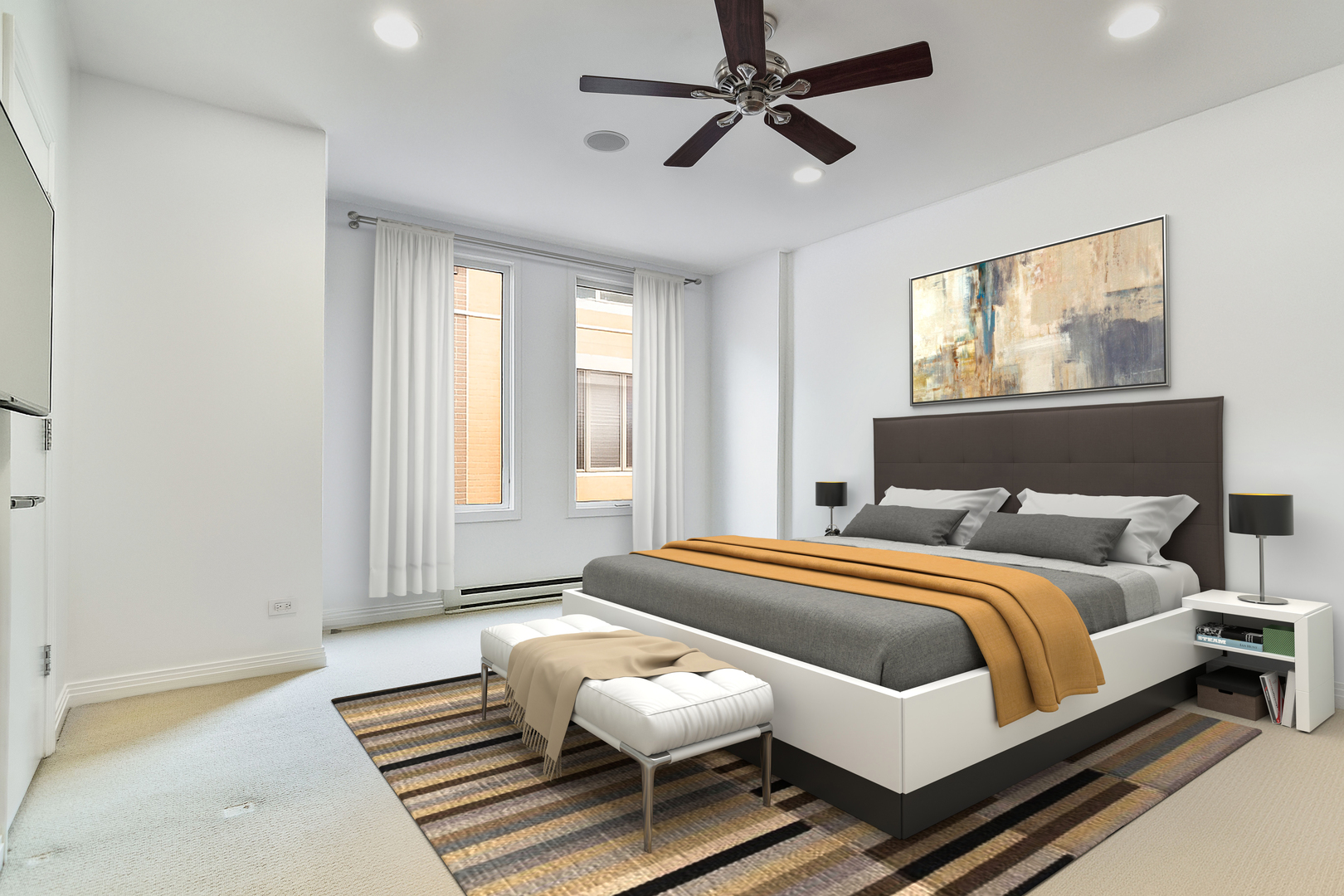 849 West Ohio Street, Unit 8 Chicago, IL 60642 - Photo 5 of 20 a bedroom with a bed and window