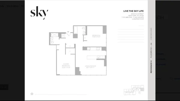 $7,300 | 605 West 42nd Street, Unit 50H | Hell's Kitchen