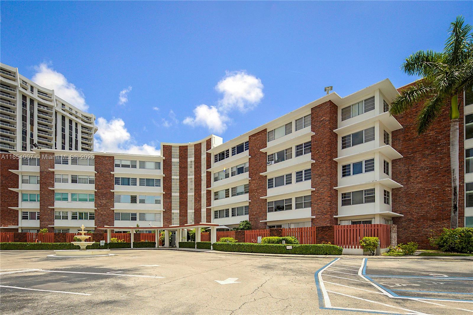 a front view of a building