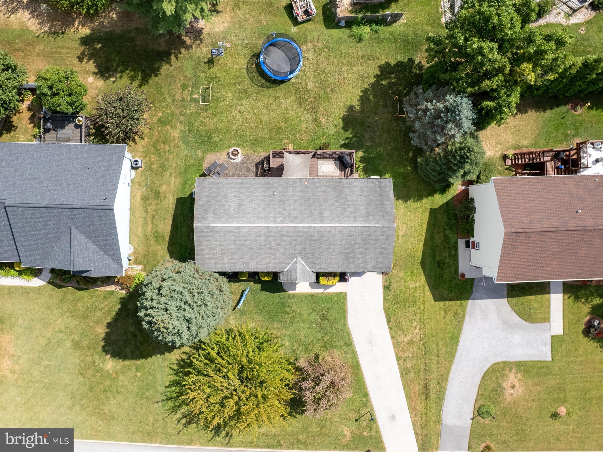 1360 Grandview Road Hanover, PA 17331 - Photo 32 of 36 an aerial view of a house with swimming pool and large trees