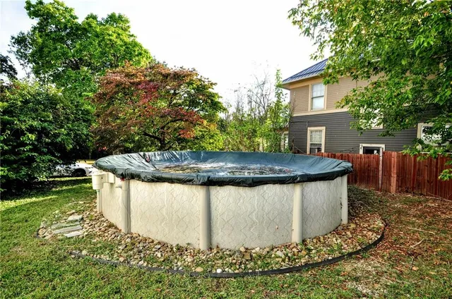 a view of a house with a garage