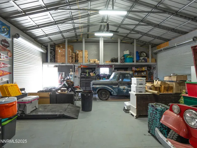 a view of a car garage