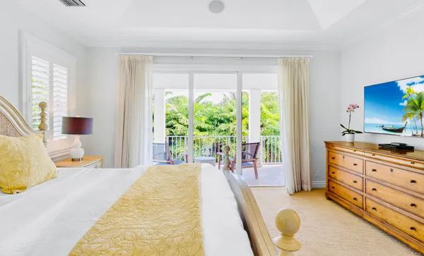 a view of a swimming pool with a yard