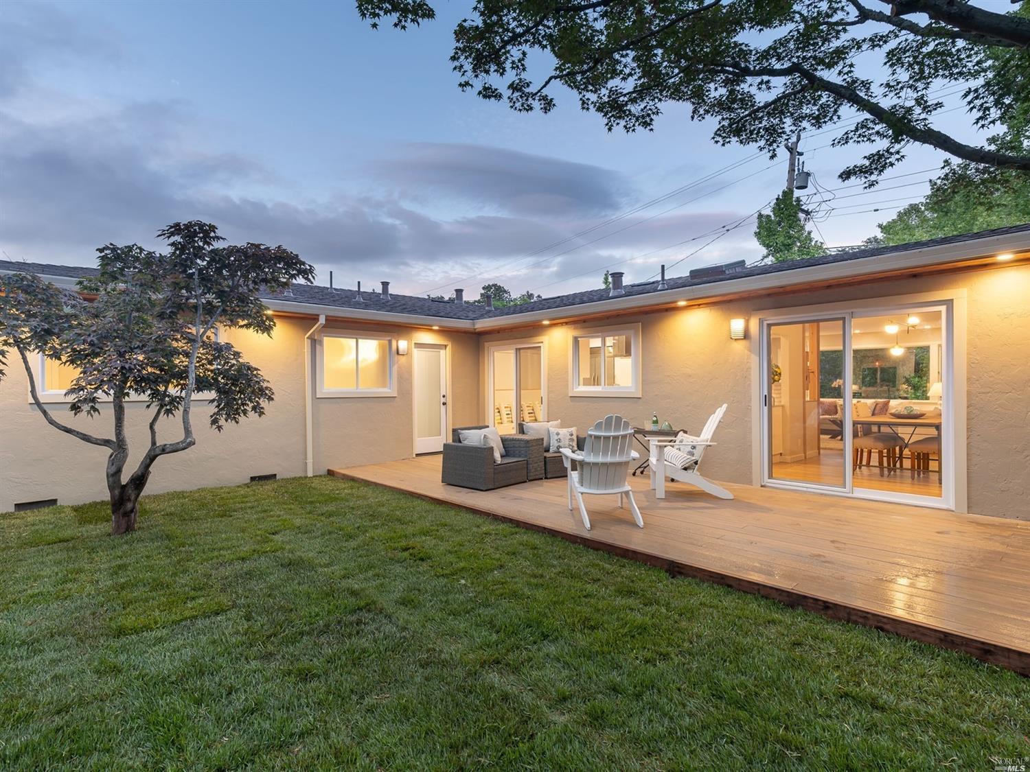 365 Butterfield Road San Anselmo, CA 94960 - Photo 1 of 1 a view of a house with backyard porch and sitting area