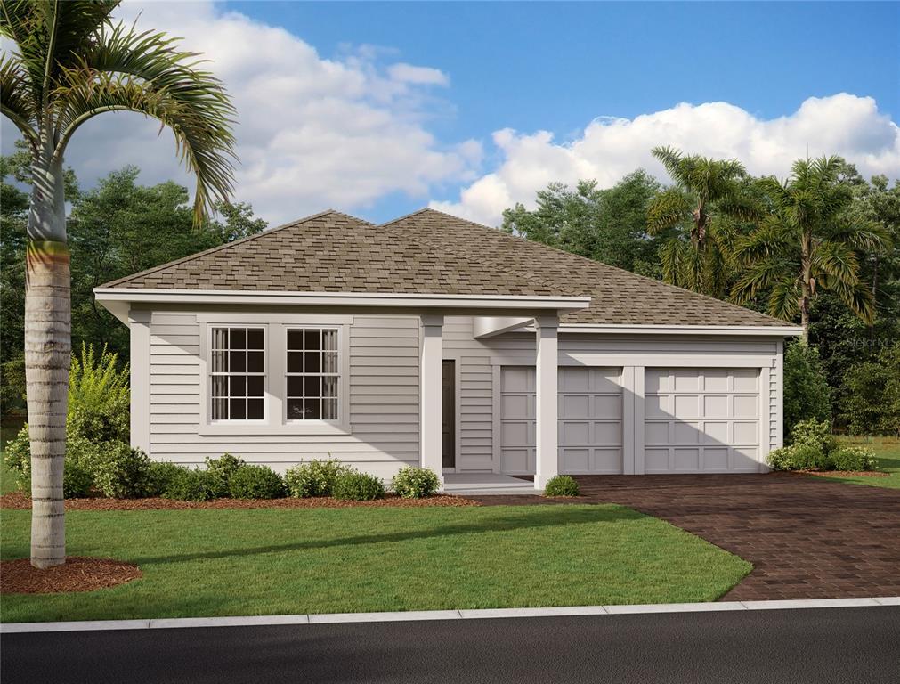 a view front of house with a yard