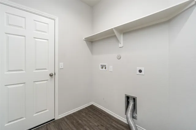 a view of small space with wooden floor