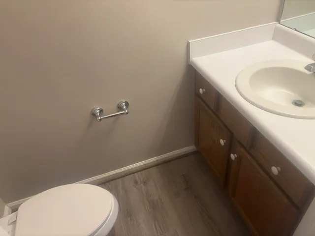 a bathroom with a sink and toilet