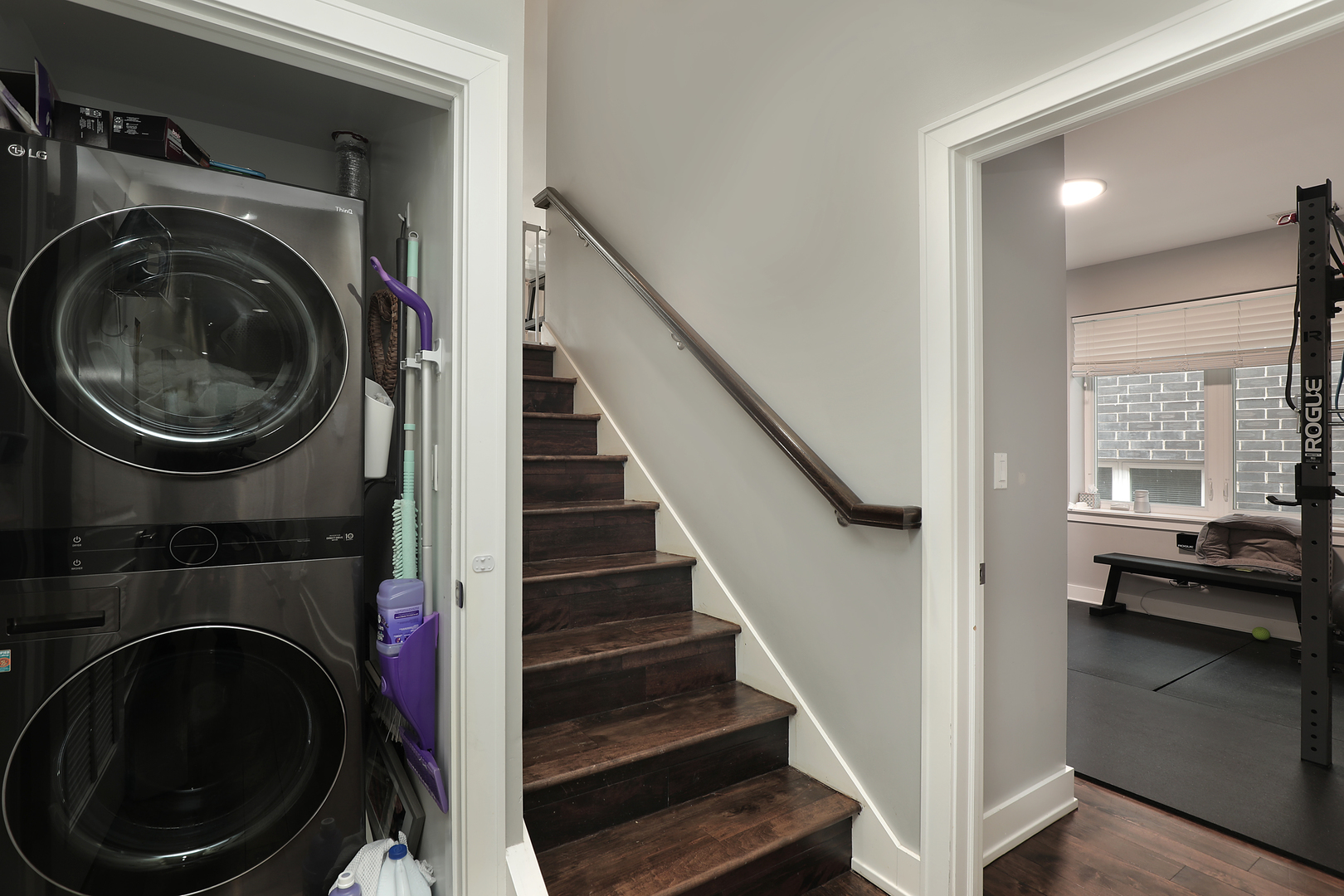 3215 North Elston Avenue, Unit 3N Chicago, IL 60618 - Photo 14 of 21 a view of a hallway with washer and dryer