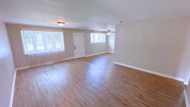 an empty room with a window