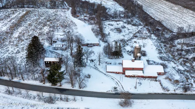 a view of a house with a mountain