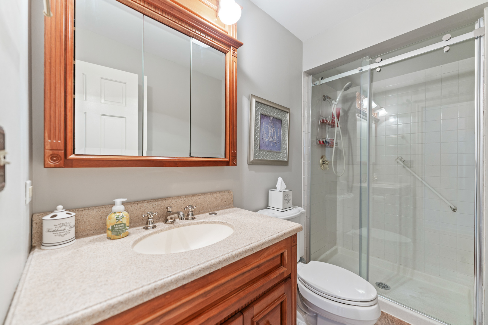 560 Renee Court Geneva, IL 60134 - Photo 22 of 50 a bathroom with a sink toilet vanity and shower