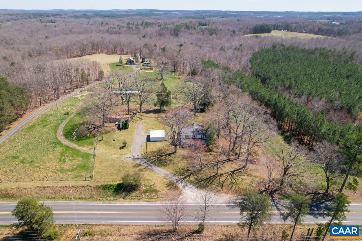 3810 South Constitution Route Dillwyn, VA 23936 - Photo 37 of 45 an aerial view of a house with a yard