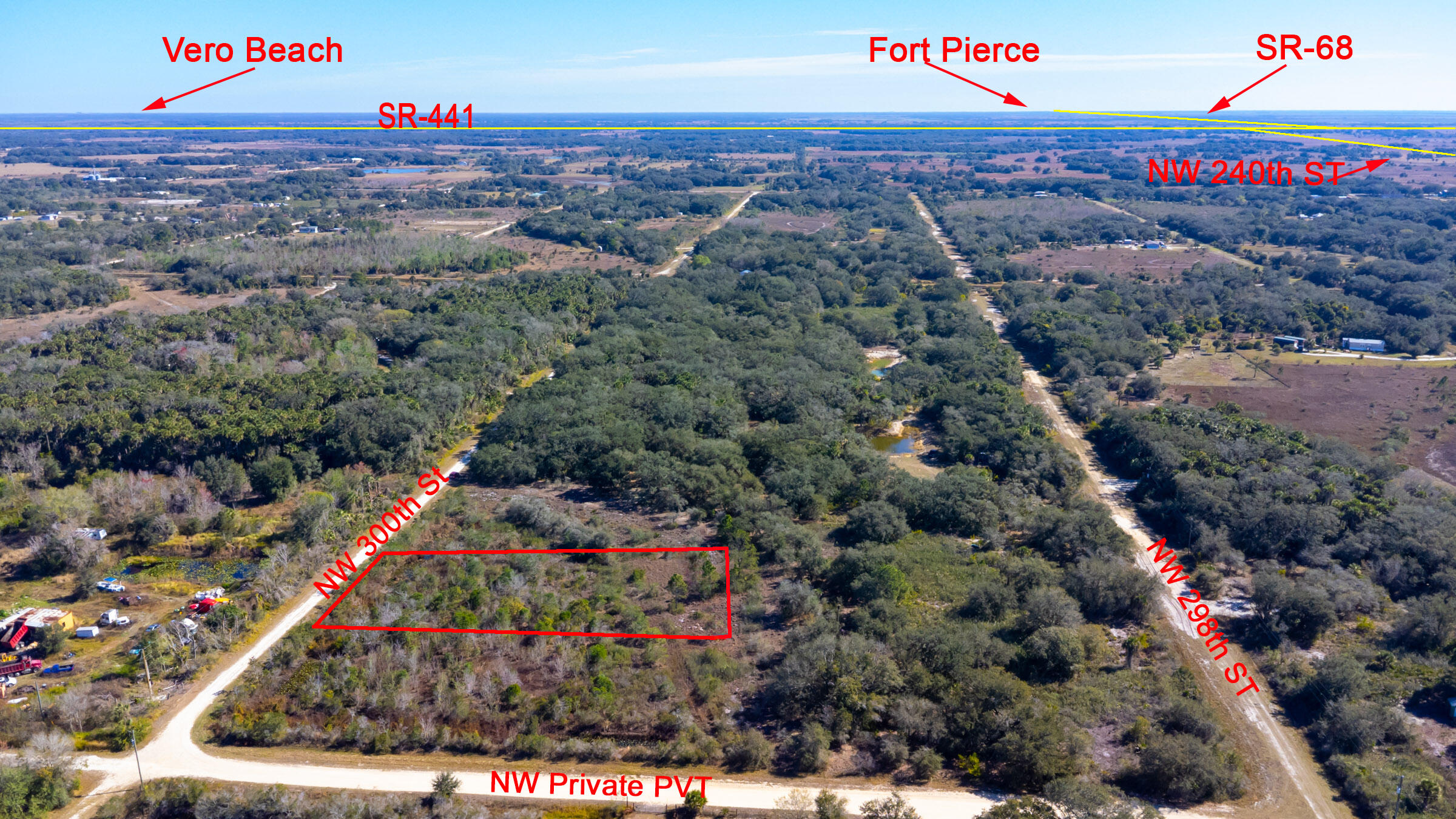15686 Northwest 300th Street Okeechobee, FL 34972 - Photo 3 of 10 Red sign aerial photos (3)
