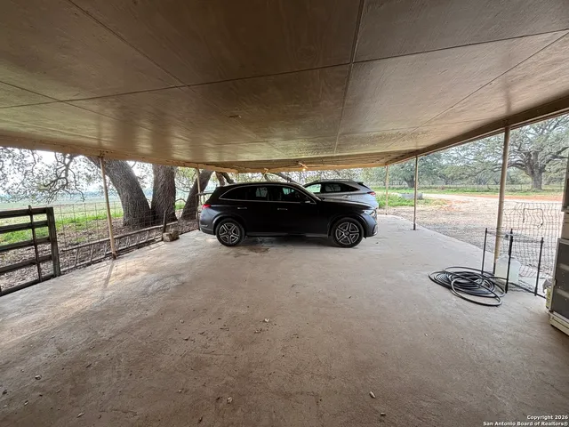 a car parked in a parking garage
