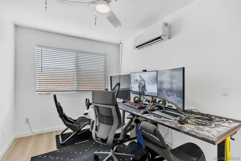 a table and chairs in a room