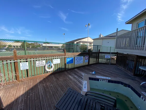 a view of outdoor space and swimming pool