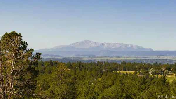 a view of city and mountain
