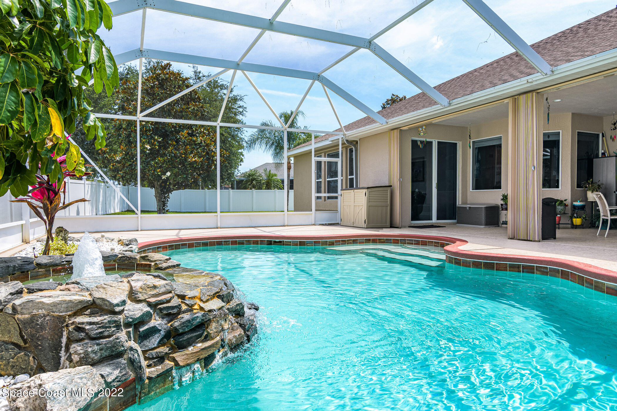 3832 Stream Drive Melbourne, FL 32940 - Photo 29 of 63 a house view with swimming pool and porch