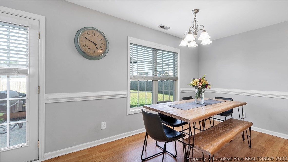 1913 Jenny Road Fayetteville, NC 28314 - Photo 14 of 38 a view of a dining room with furniture window and wooden floor