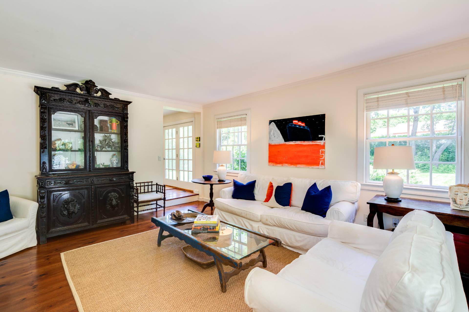 53 Hildreth Lane Bridgehampton, NY 11932 - Photo 21 of 37 a living room with furniture and wooden floor