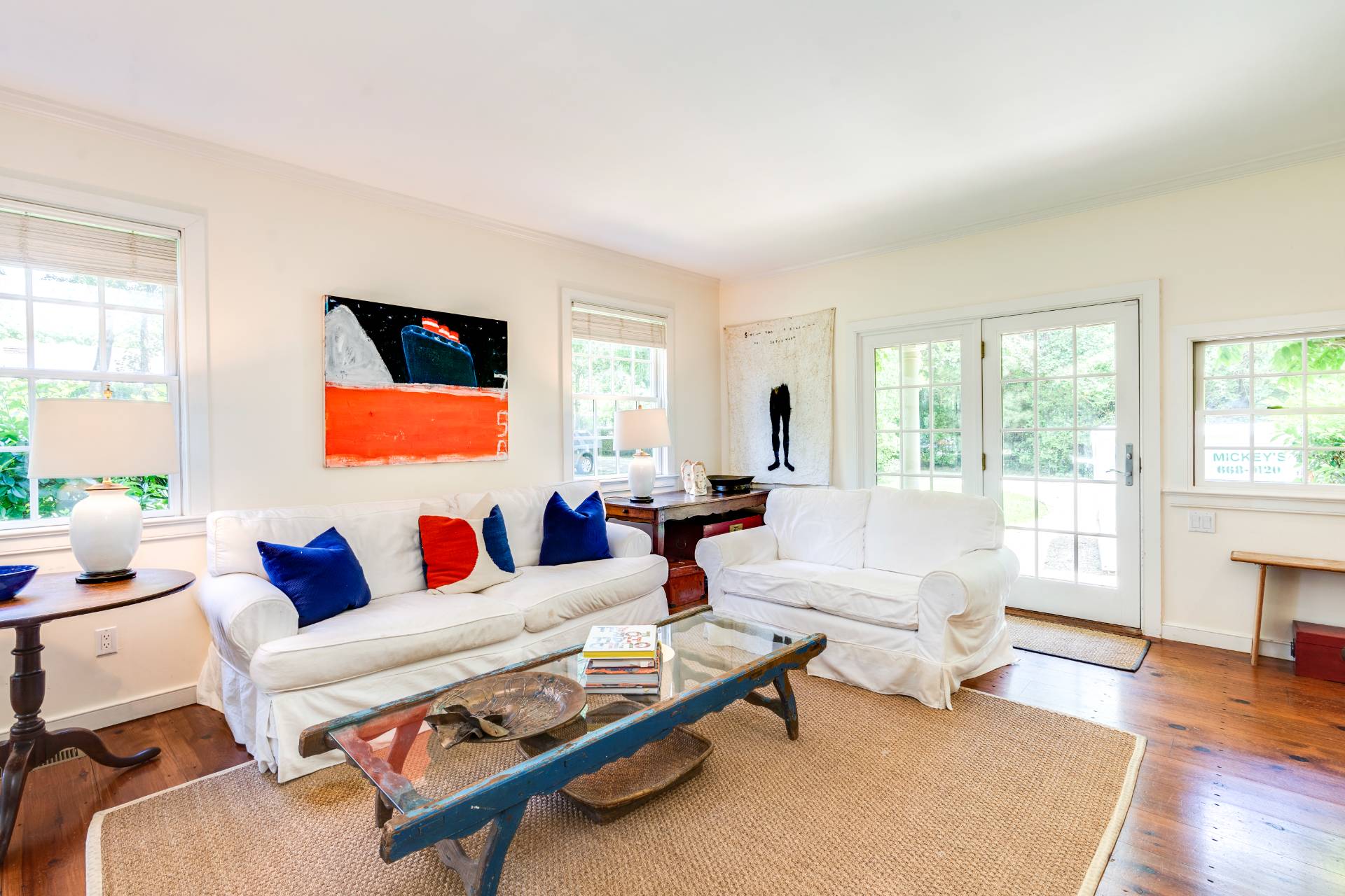 53 Hildreth Lane Bridgehampton, NY 11932 - Photo 23 of 37 a living room with furniture and a large window