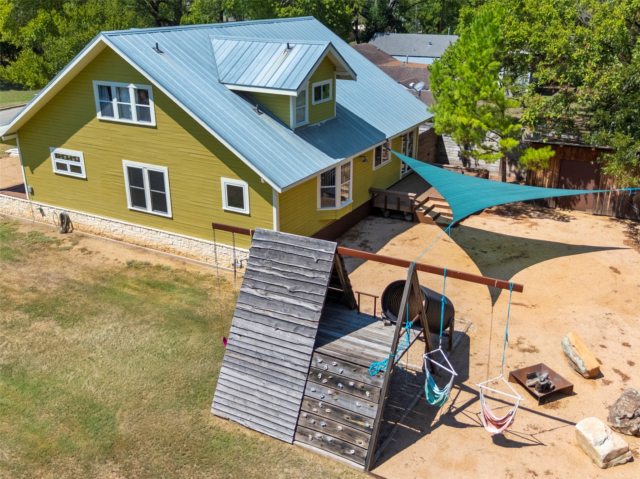 1809 Wilson Street Bastrop, TX 78602 - Photo 38 of 40 a aerial view of a house with a yard