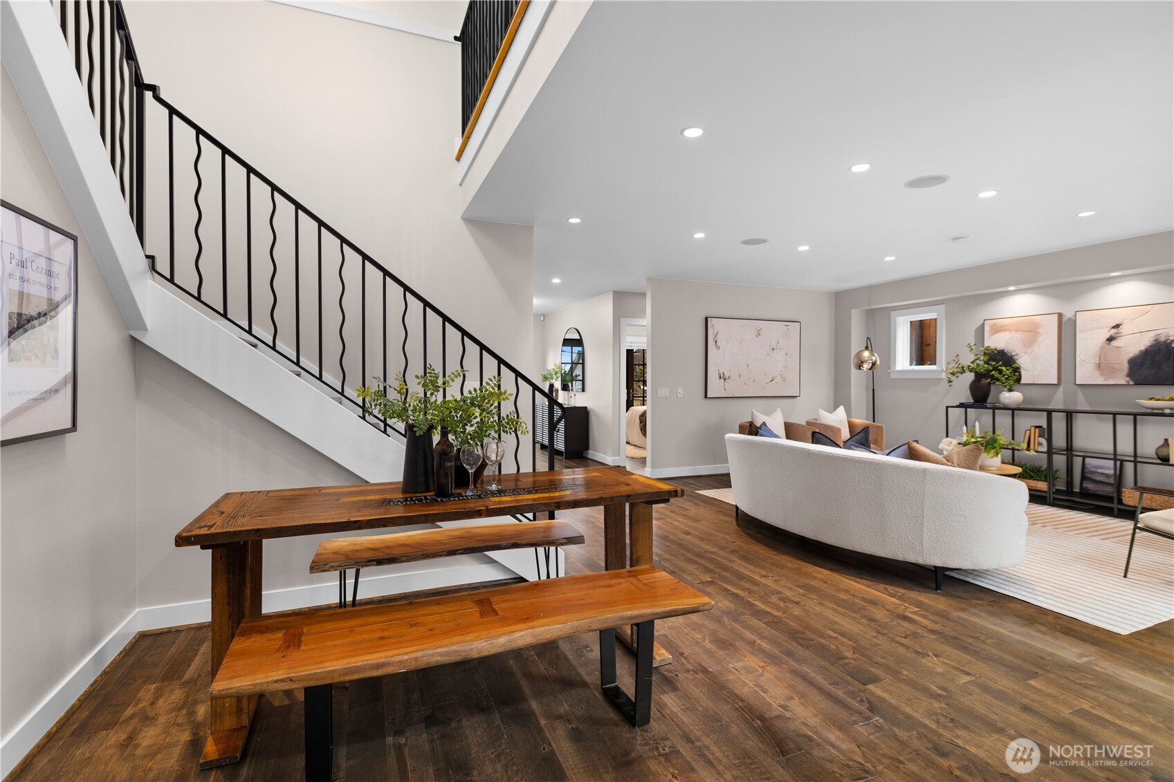 3773 Southwest Grayson Street Seattle, WA 98126 - Photo 12 of 40 a living room with furniture and a wooden floor