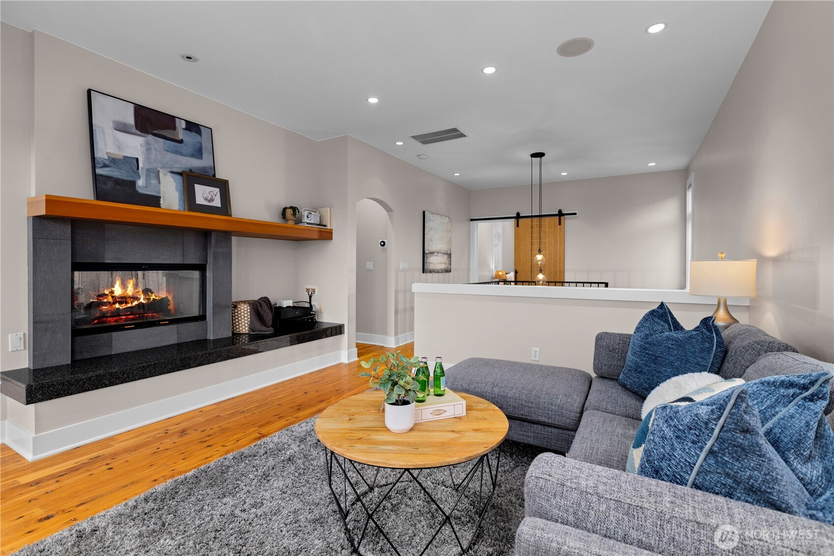 3773 Southwest Grayson Street Seattle, WA 98126 - Photo 24 of 40 a living room with furniture and a flat screen tv