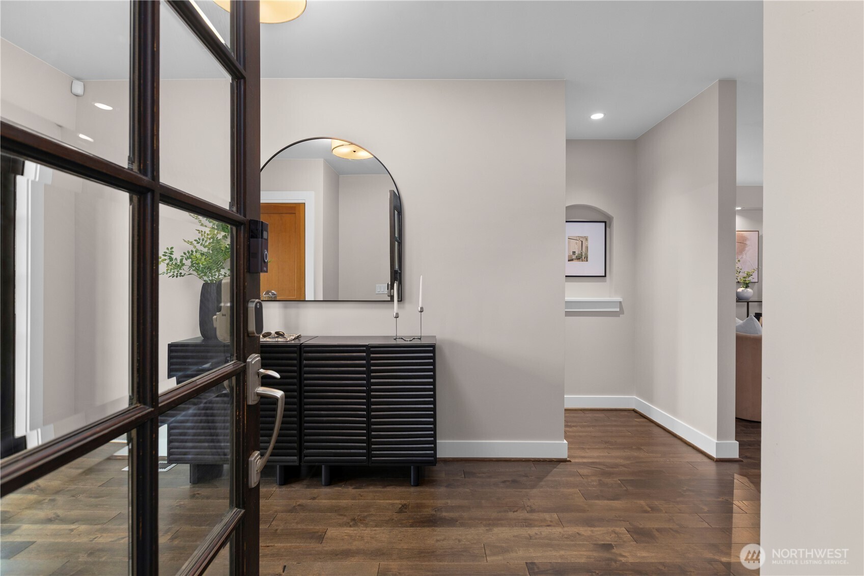 3773 Southwest Grayson Street Seattle, WA 98126 - Photo 4 of 40 a view of entryway with wooden floor and stairs