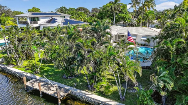 an outdoor space with garden view