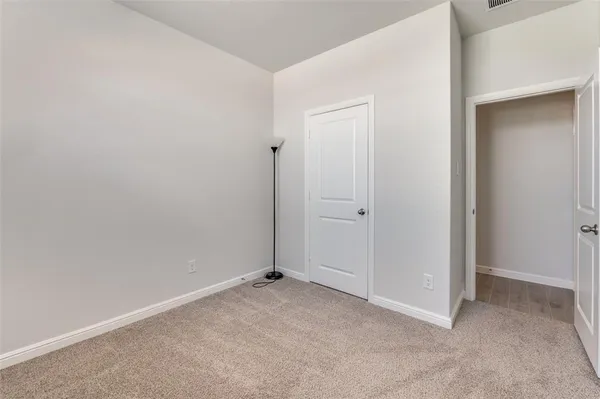 an empty room with closet